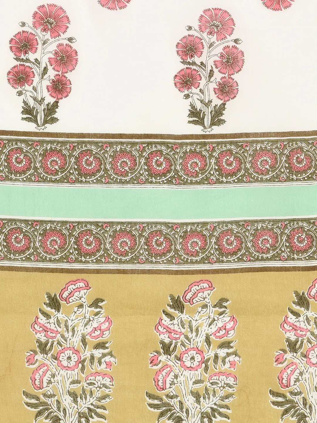 Block printed Kurta and Pant Set | Pure Cotton | Green | Suranjana SOW