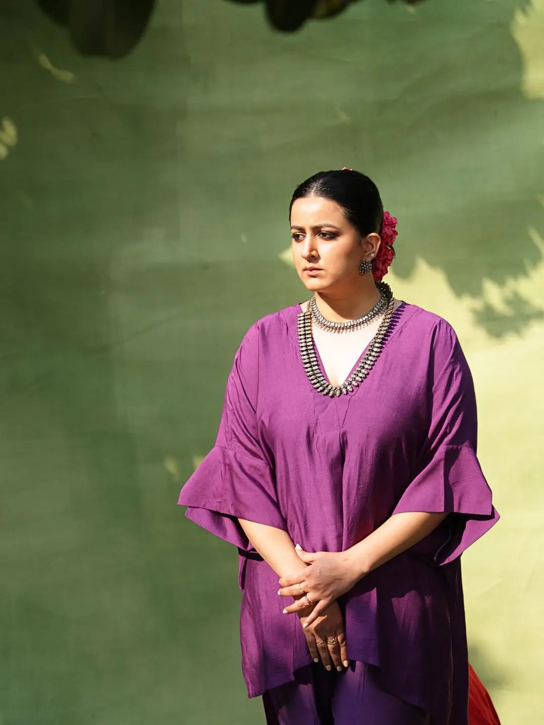 Kaftan Co-ord Set | Aubergine SOW stories our way