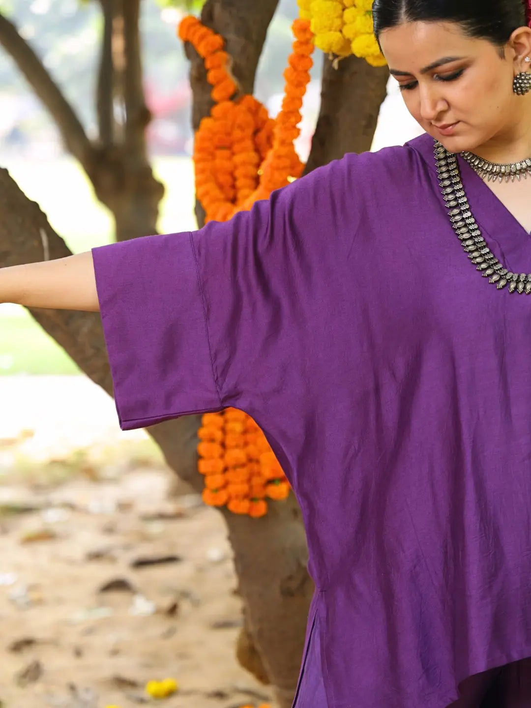 Kaftan Co-ord Set | Aubergine SOW stories our way