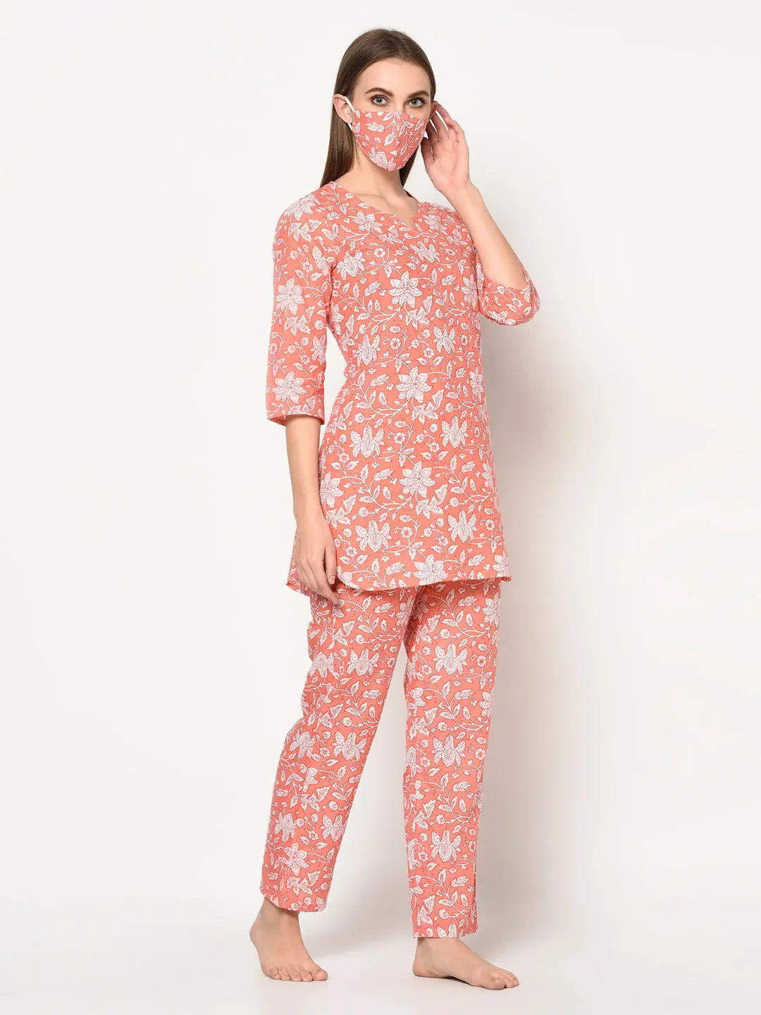 Nightsuit Set | Coral | Kathy SOW