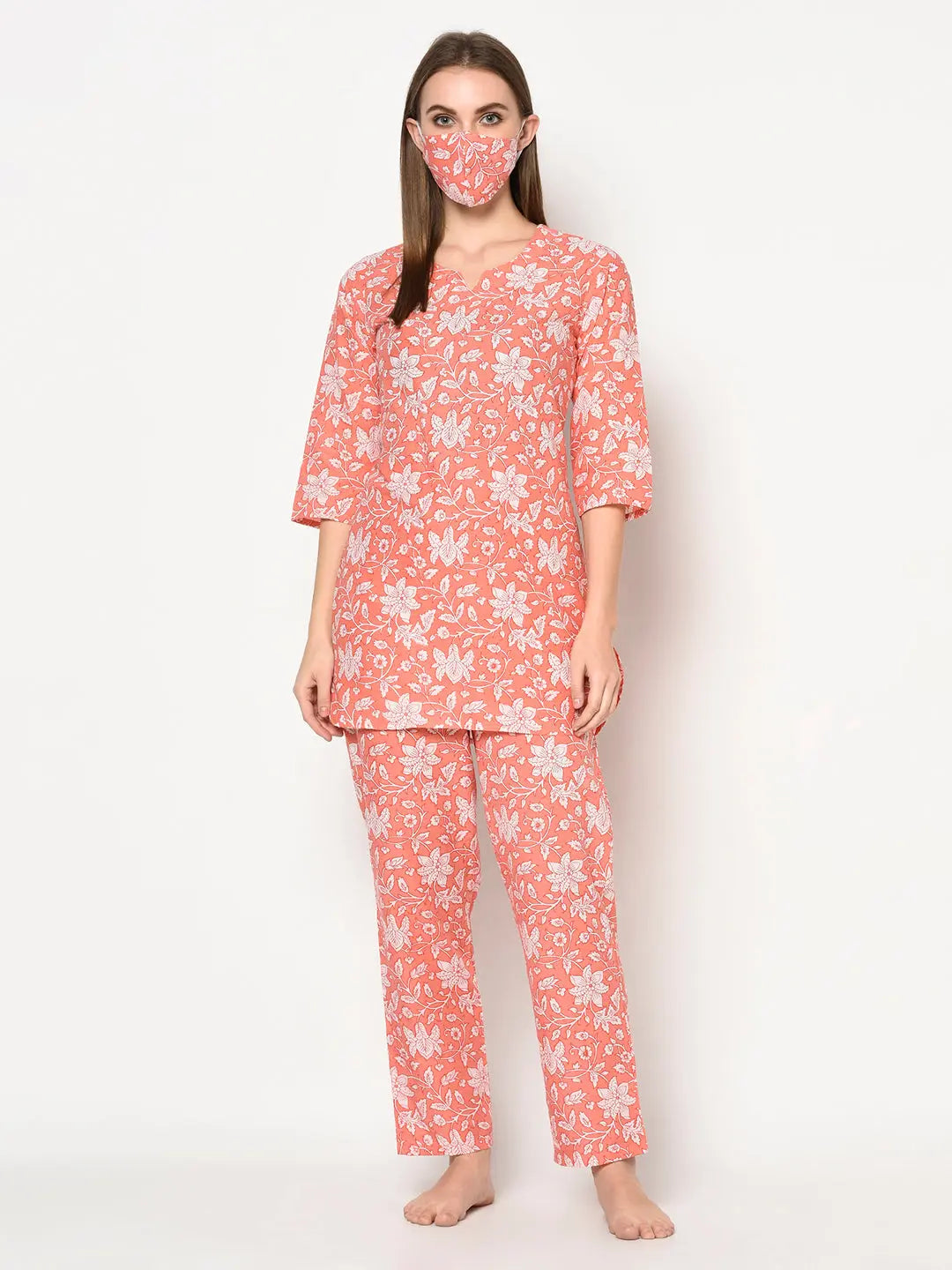 Nightsuit Set | Coral | Kathy SOW