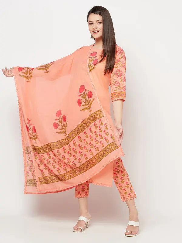 Pure Cotton Kurta Set with Dupatta SOW