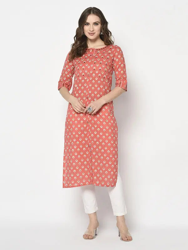 Pure Cotton Kurta | Mirror Embellished | Orange | Narangi SOW