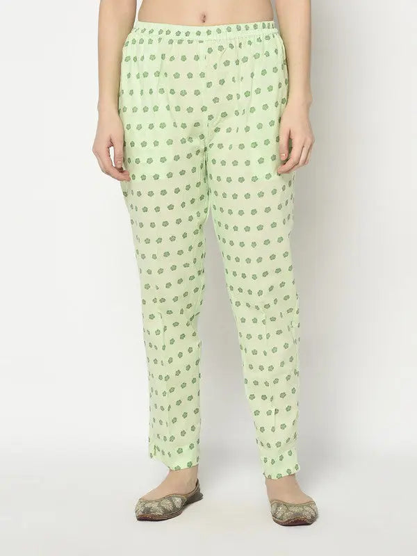 Pure Cotton Kurta and Pant Set | Block-printed | Green | Myirah SOW