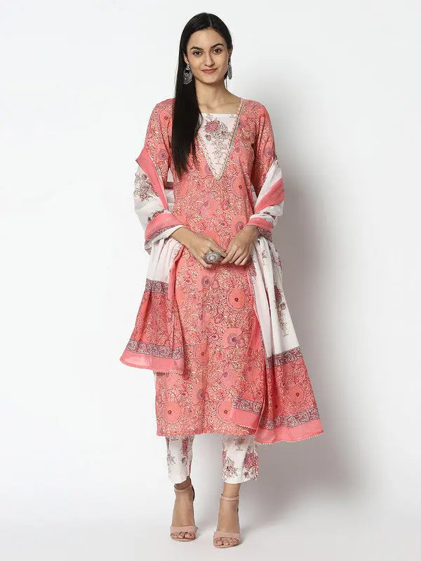 Pure Cotton Kurta and Pant Set | Pink | Shanaiyah SOW