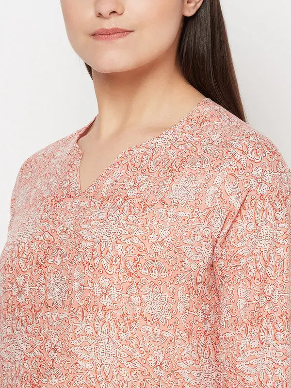 Pure Cotton Nightsuit Set | Zoya | Block print SOW