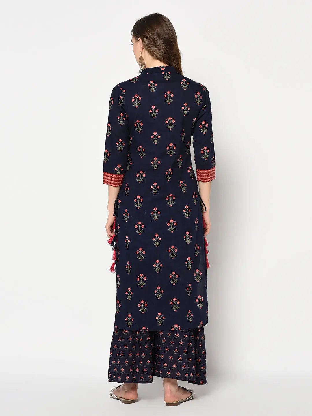 Pure Cotton Sharara Set | Blue | Neelambar SOW