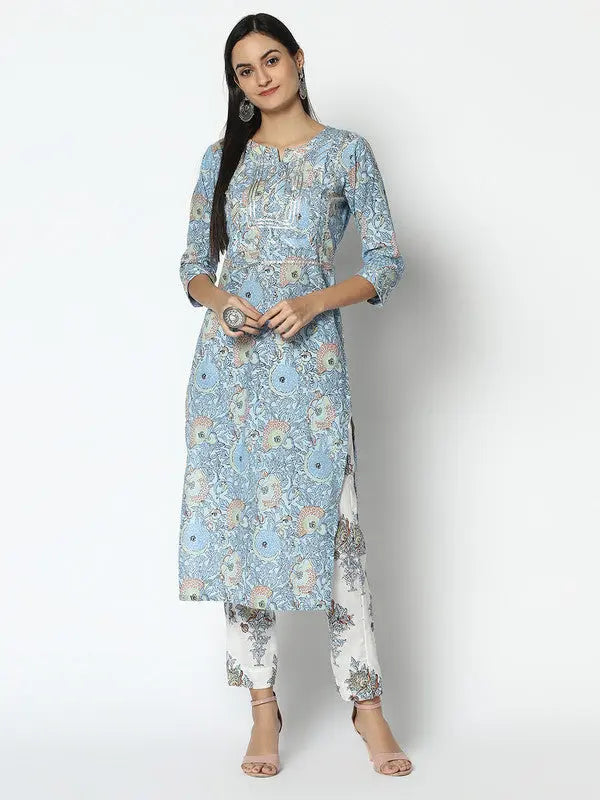 Hand-block Pure Cotton Kurta and Pant set | Surily SOW