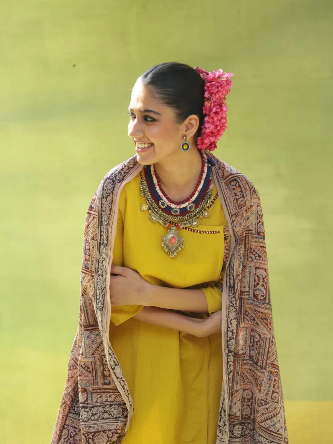 Handloom cotton Kurta Set | Yellow SOW