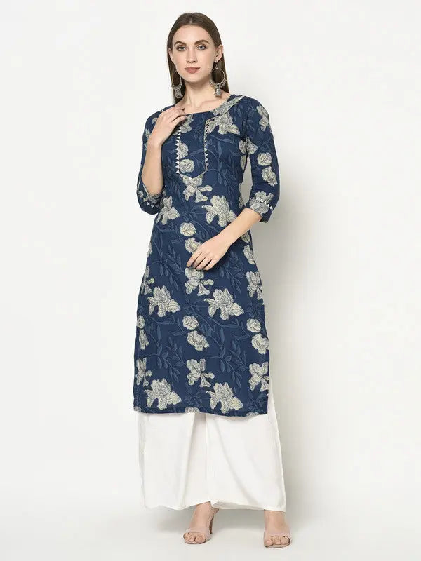 Pure Cotton Block printed Kurta | Embellished | Indya SOW