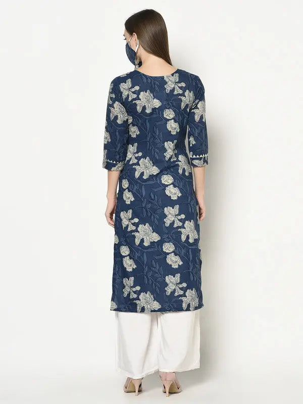 Pure Cotton Block printed Kurta | Embellished | Indya SOW