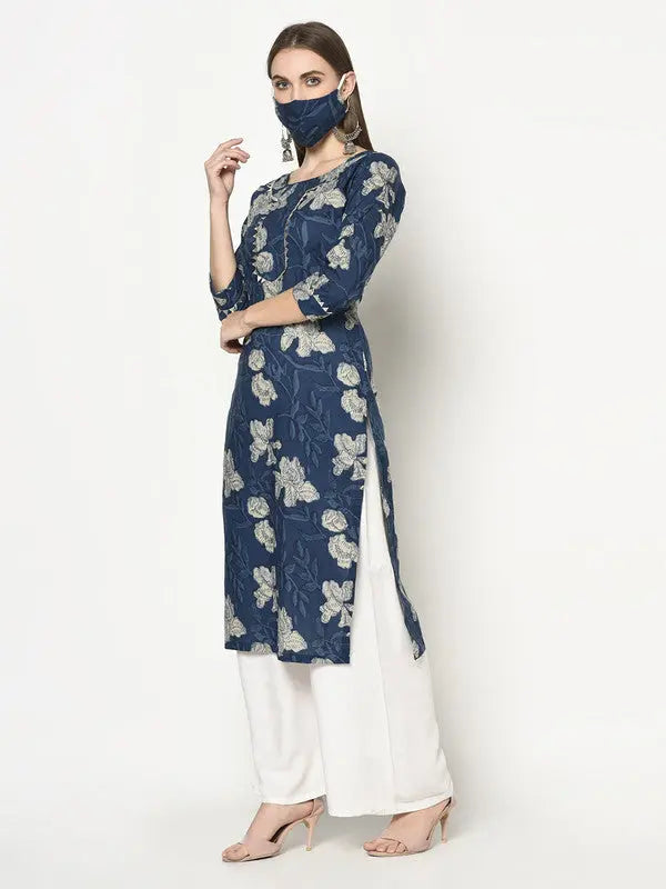 Pure Cotton Block printed Kurta | Embellished | Indya SOW