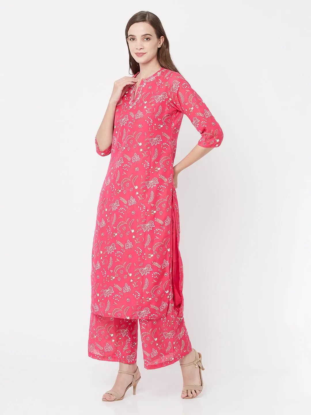 Pure Cotton Red Print Kurta Set | Reyaat SOW