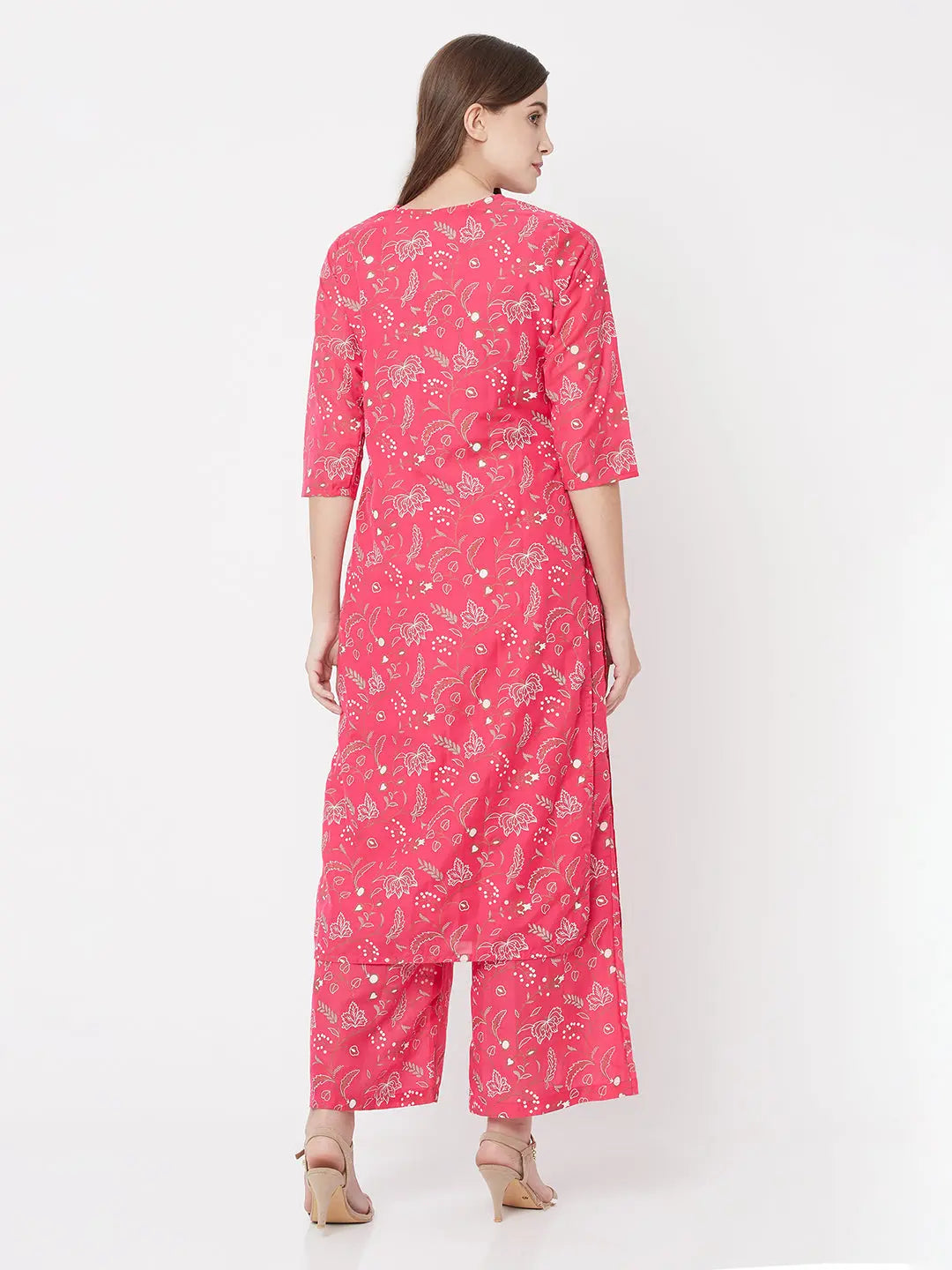 Pure Cotton Red Print Kurta Set | Reyaat SOW